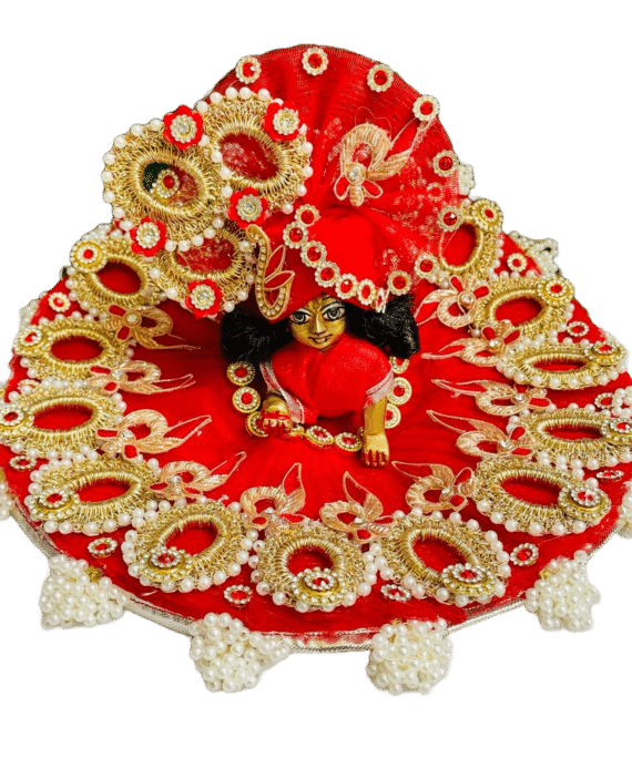 Red Laddu Gopal Dress